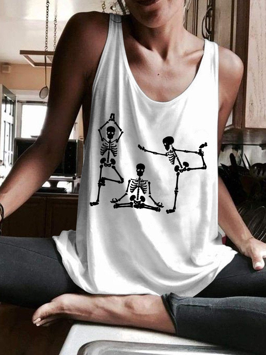 Women's Skeletons Yoga Funny Tank Top - Outlets Forever