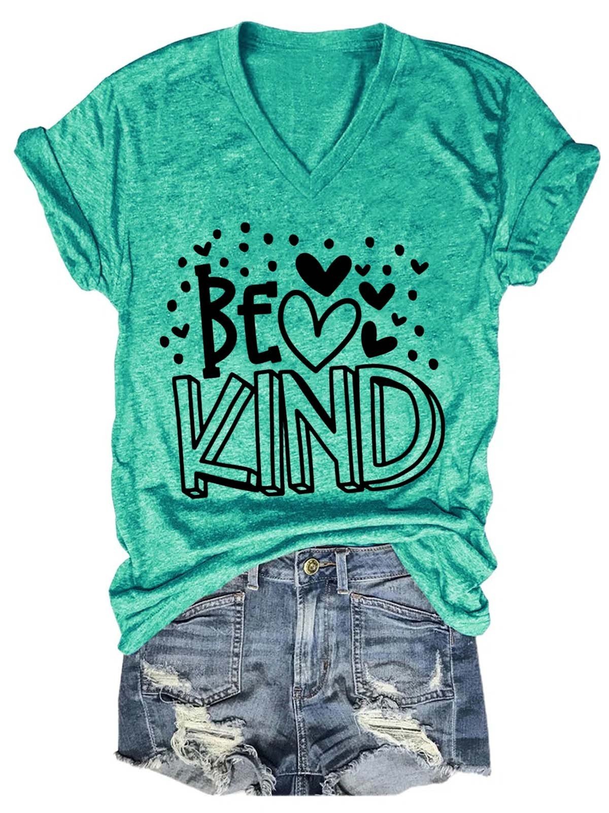 Women's Be Kind  V-Neck T-Shirt - Outlets Forever