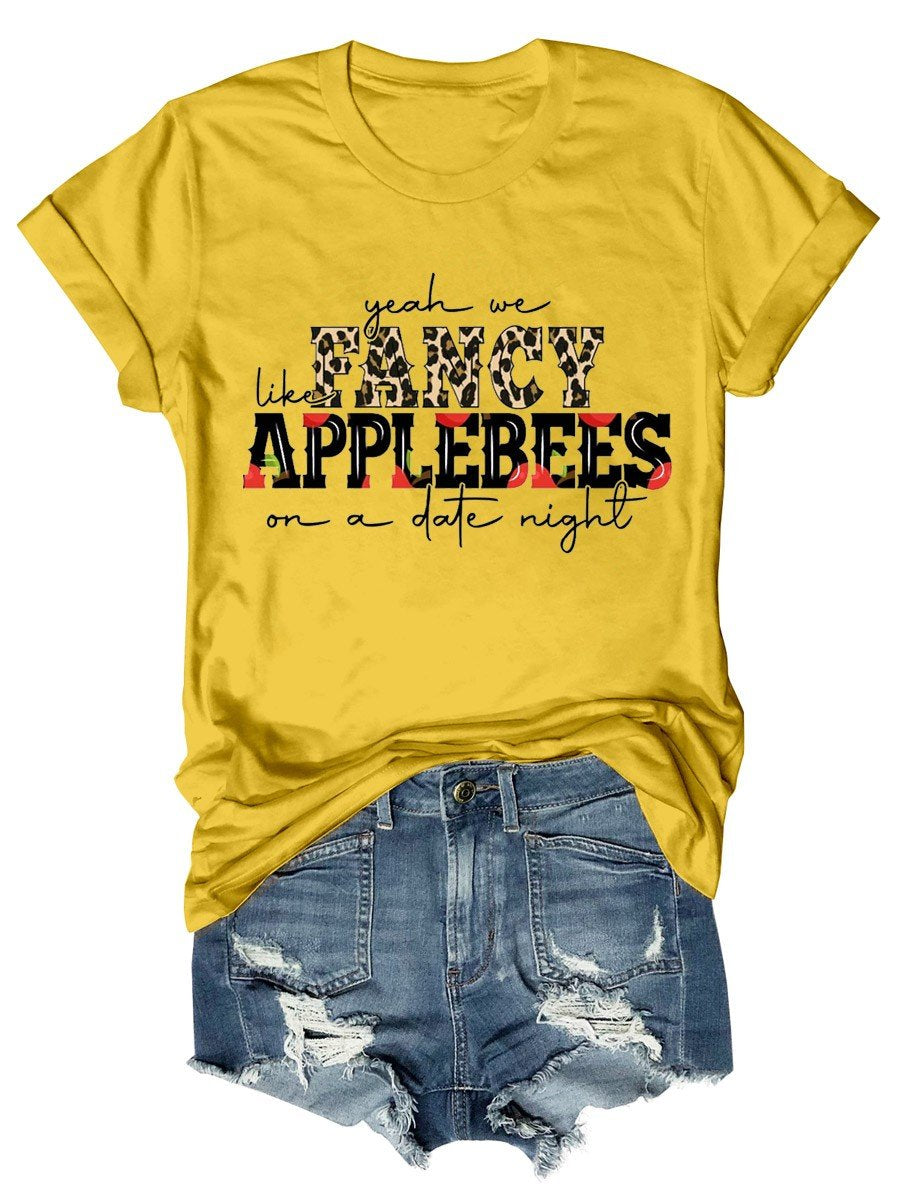 Unisex Country Music Fancy Like Applebees Cotton T-shirt - Outlets Forever