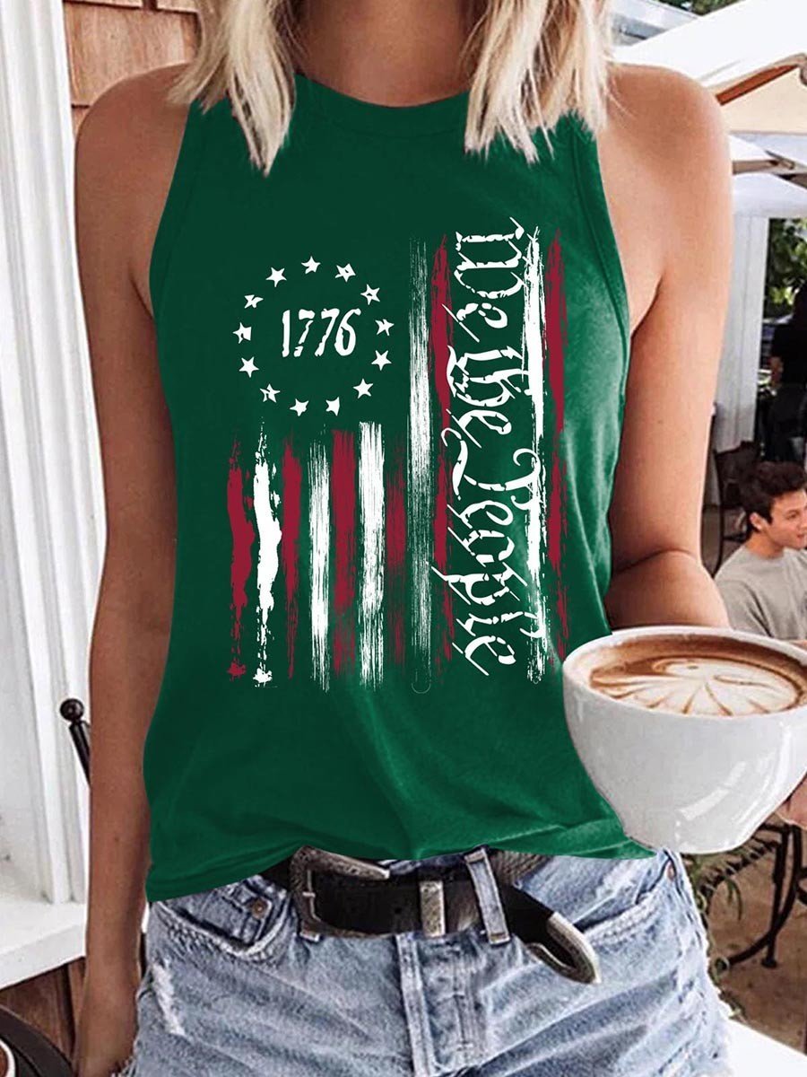 We The People 1776 American Flag Women Tank Top - Outlets Forever