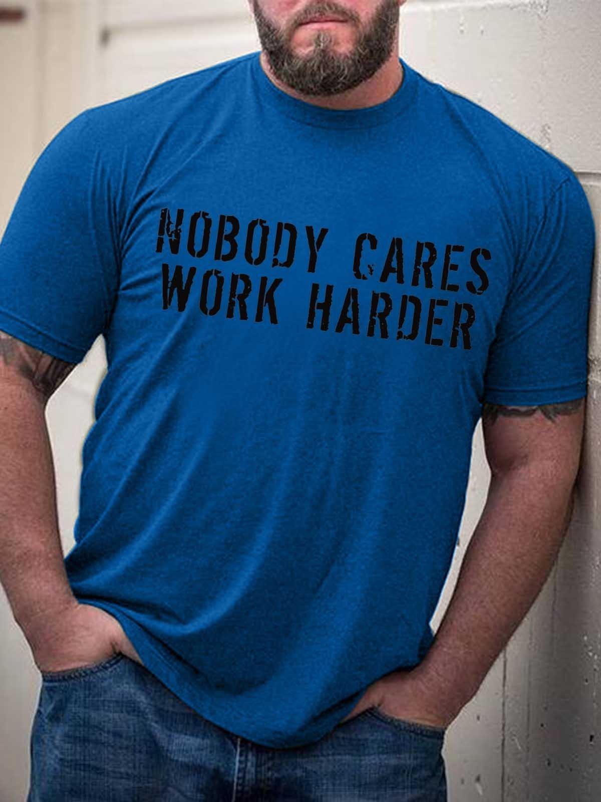 Men's Nobody Cares Work Harder T-Shirt - Outlets Forever